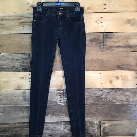 Forever 21 Skinny Blue Jeans - Picture 1 of 7